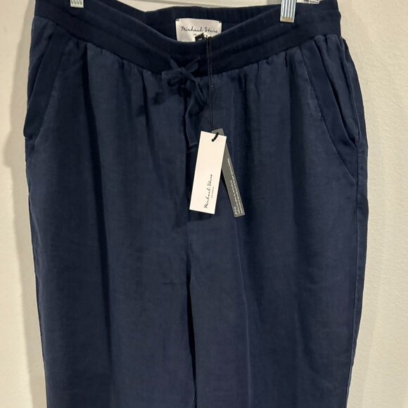 Michael Stars Nolan Pull on Linen Pant Size L - Picture 2 of 8